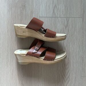 No.6 Brown Clog Leather Sandals
